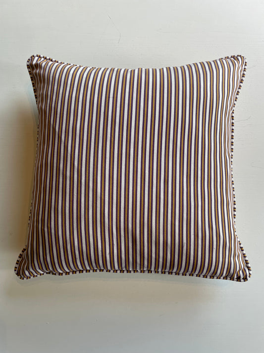 Striped cotton cushion