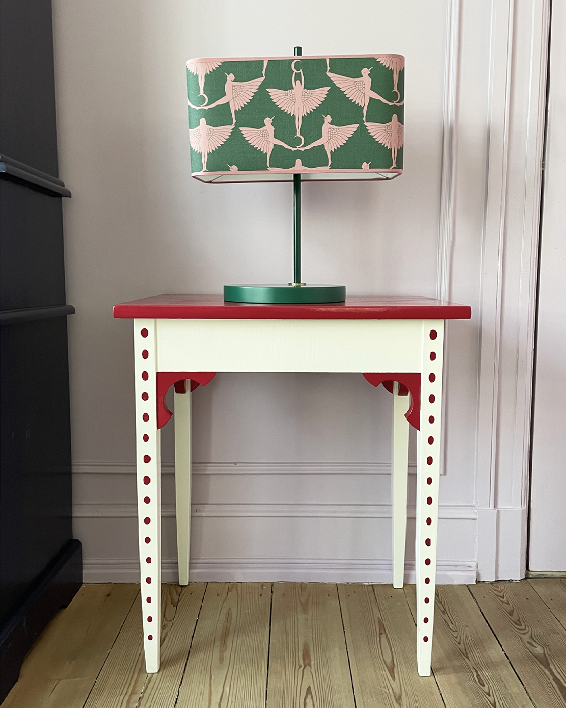 Vintage Hand Painted Side Table 1930s
