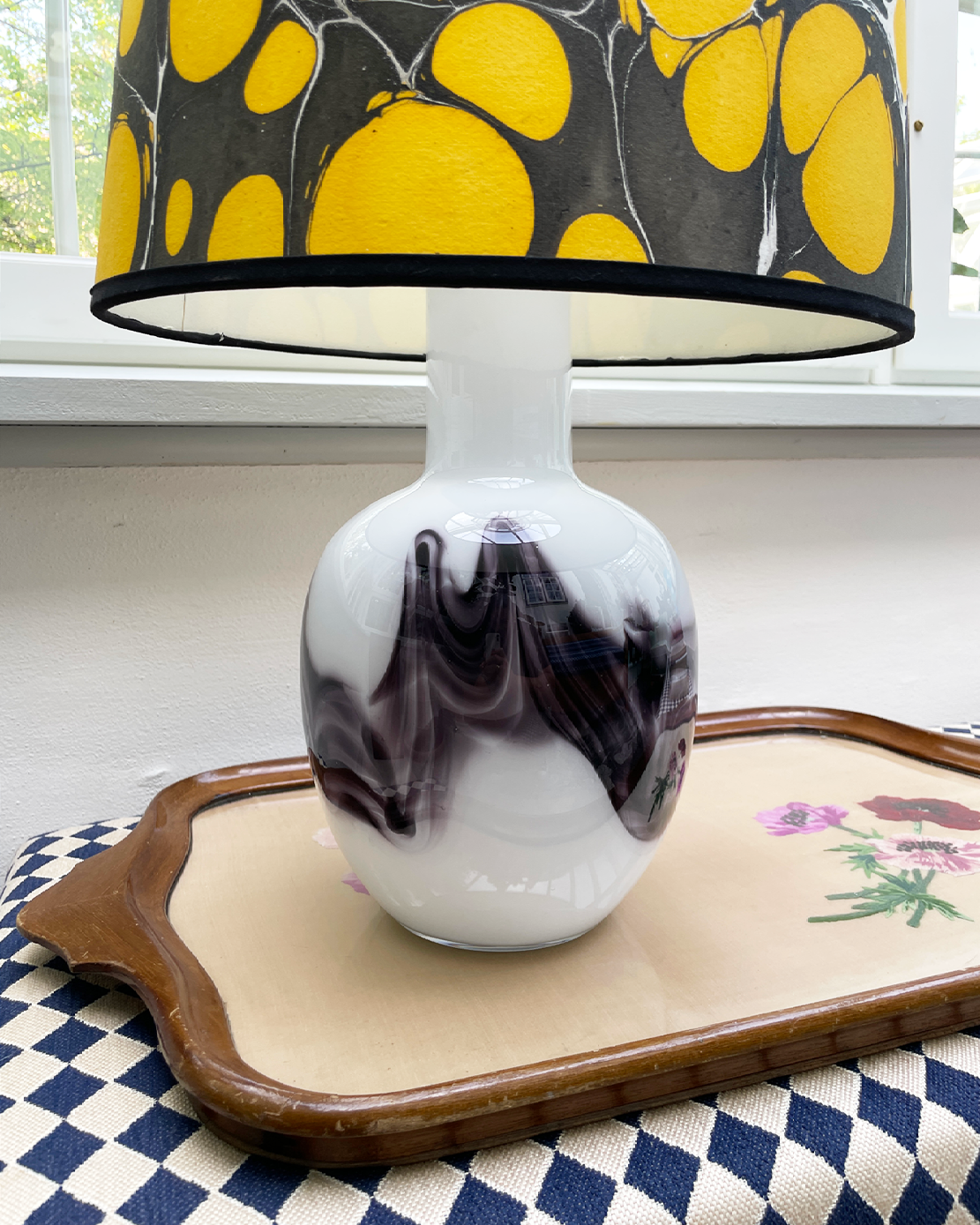 Vintage Glass Lamp 1960s
